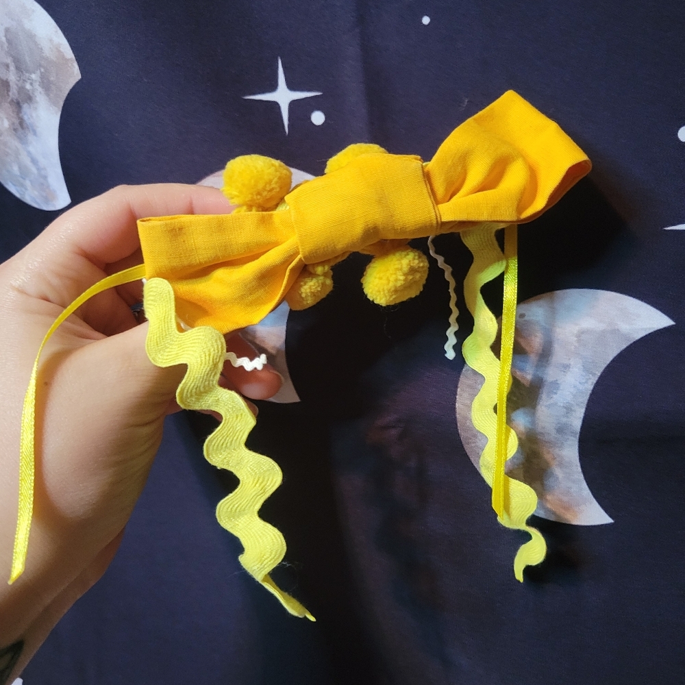 Yellow Party Barrette! Handmade!